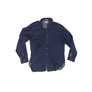 J. Crew Mens Blue button down long sleeve Shirt Size: L Office Career Preppy